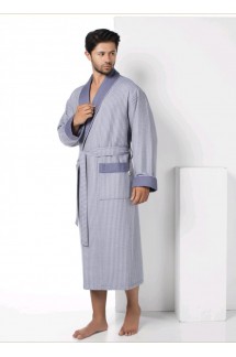 Вафельный мужской халат из приятной ткани