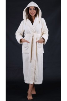 Махровий халат в кремовом цвете