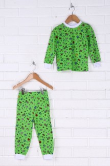 Детская хлопковая пижама на манжетах