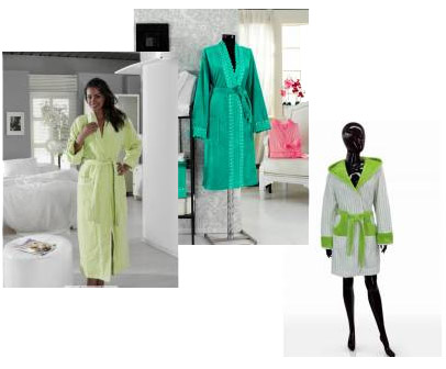 зелені жіночі халати