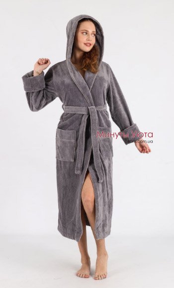 Бамбуковый халат с капюшоном 