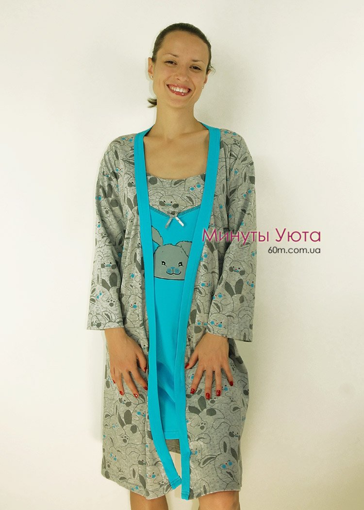 Комплект халат и рубашка 