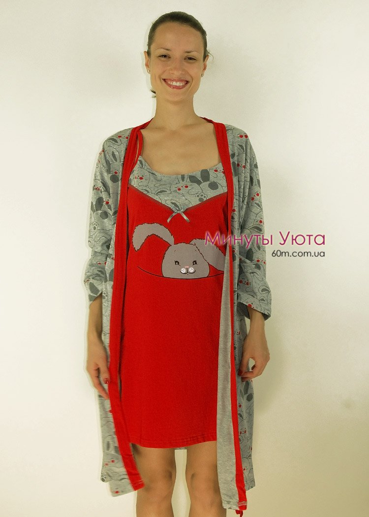 Комплект халат и рубашка 