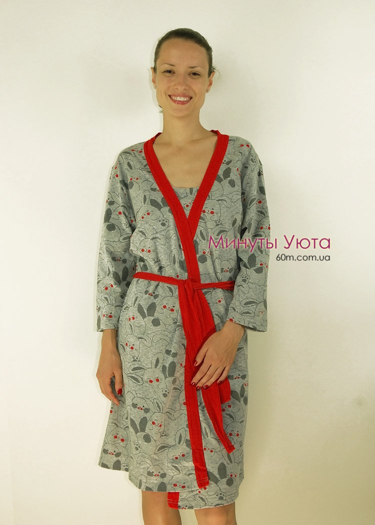 Комплект халат и рубашка 