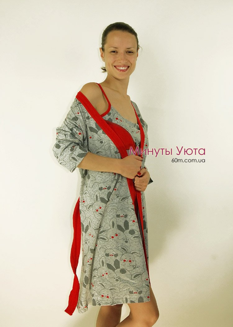 Комплект халат и рубашка 