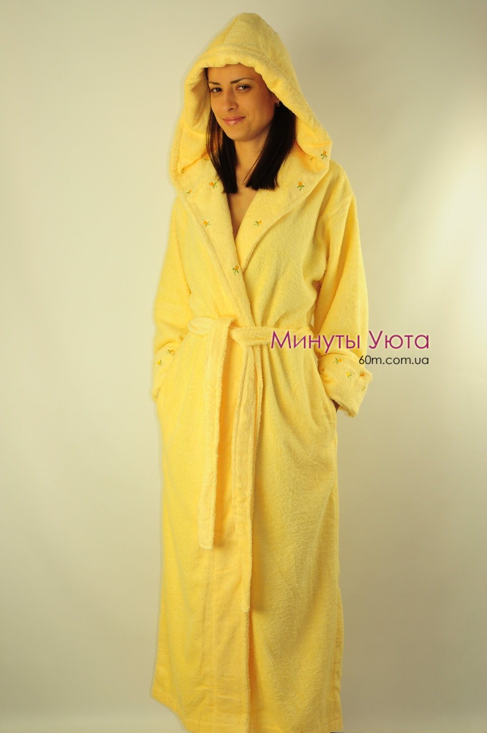 Банный длинный халат с капюшоном Virginia Secret