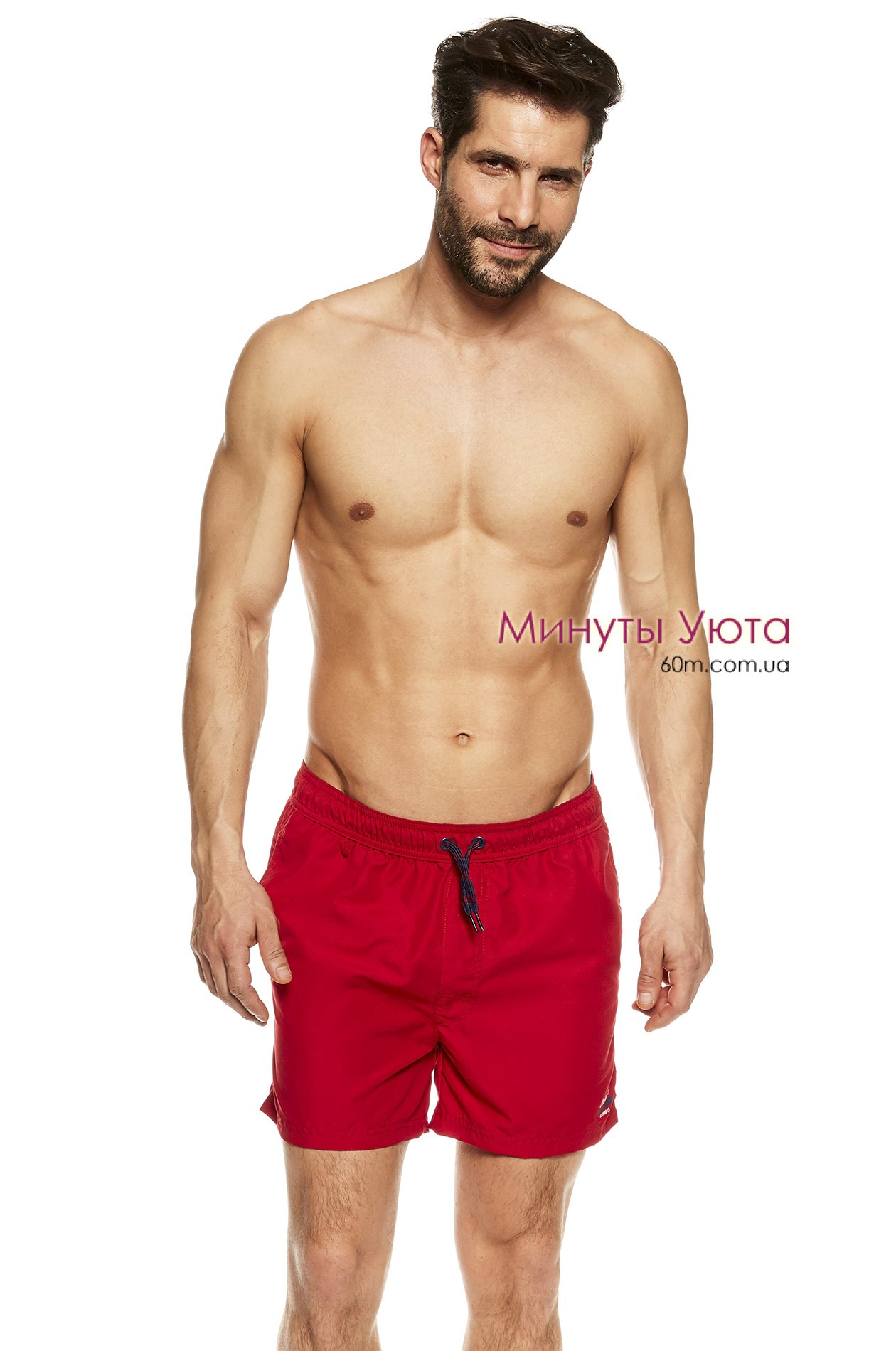 Мужские купальные шорты в красном цвете Henderson