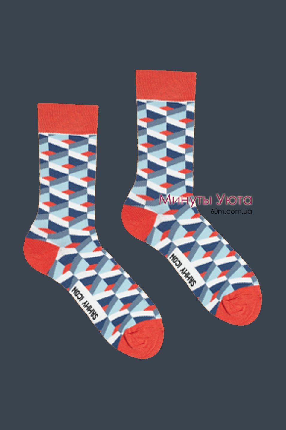 Яркие носки с геометрическим узором Sammy Icon