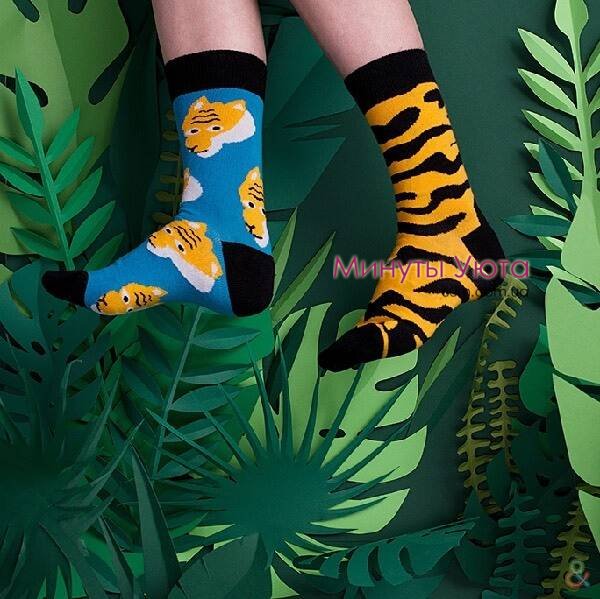 Женские яркие носки с тигровым принтом Sammy Icon