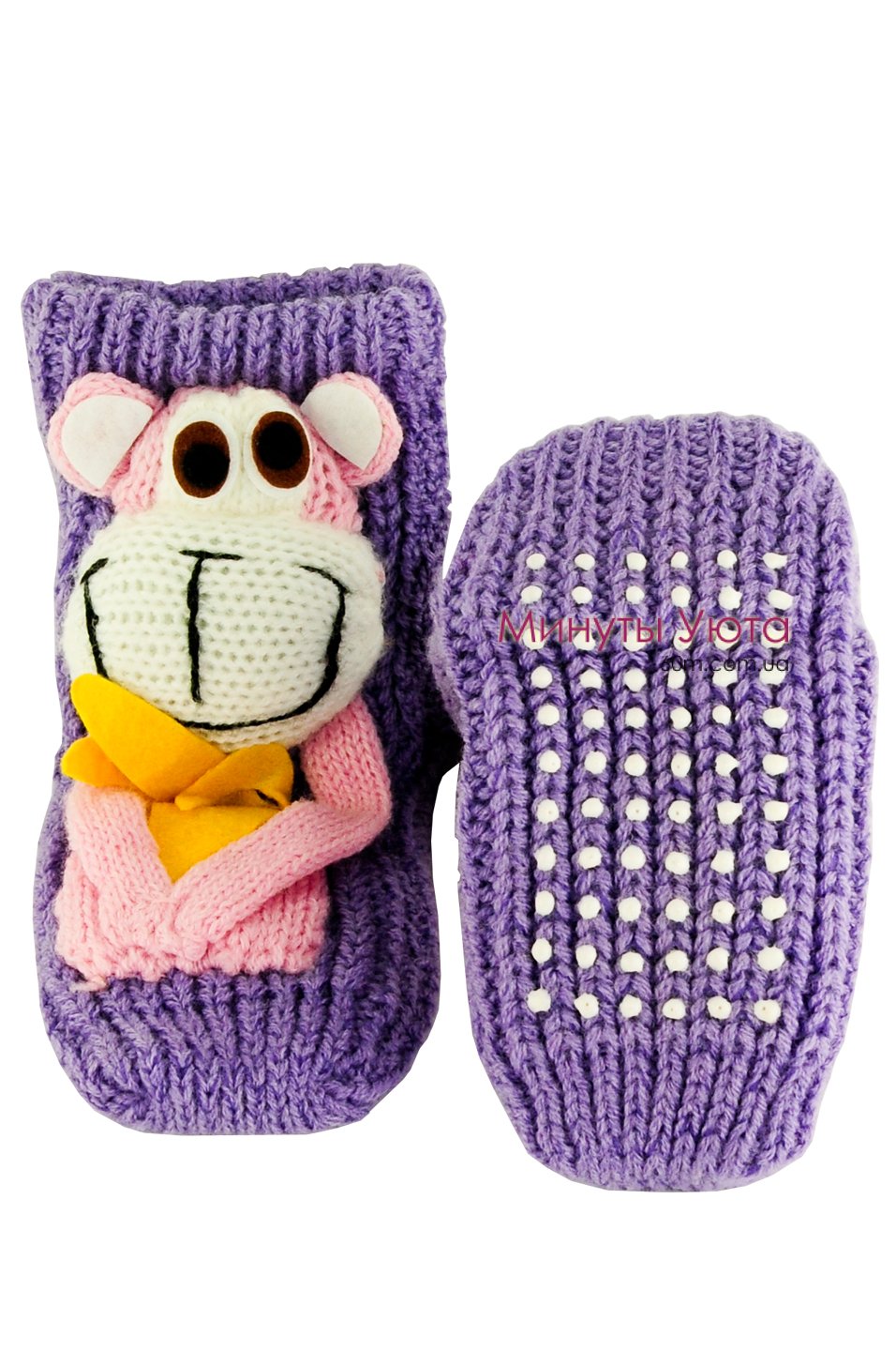 Домашние носочки с обезьянкой 