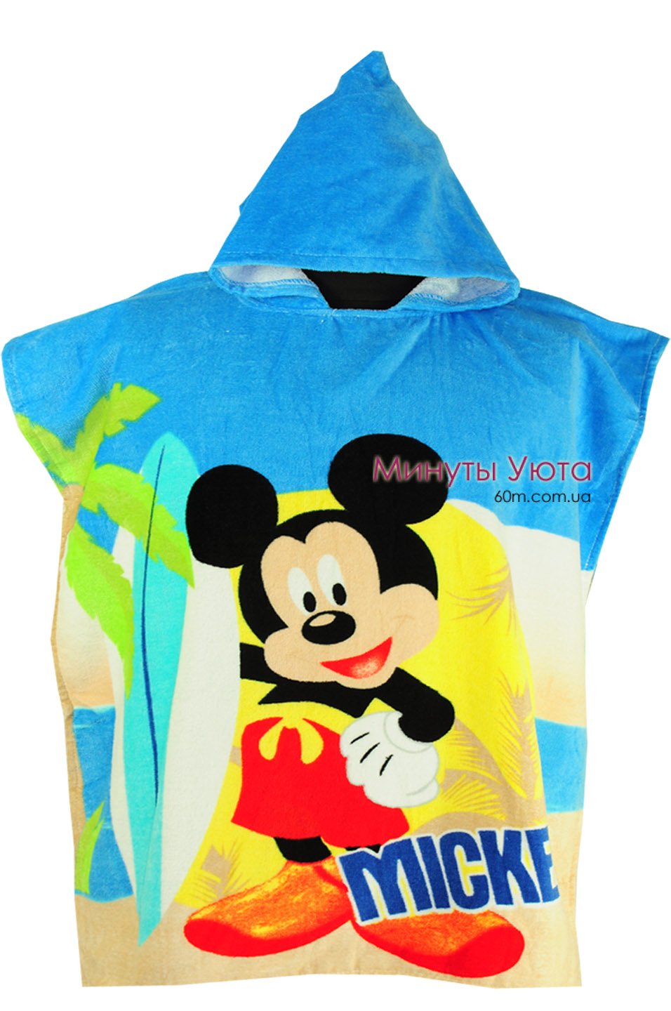 Пляжное полотенце-пончо Mickey Mouse 
