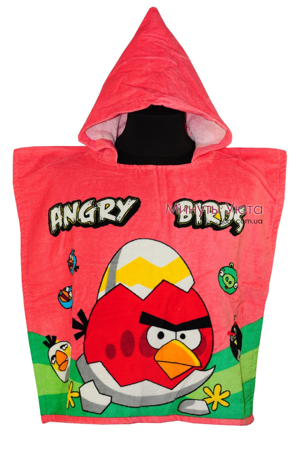 Пляжное полотенце-пончо Angry Birds 